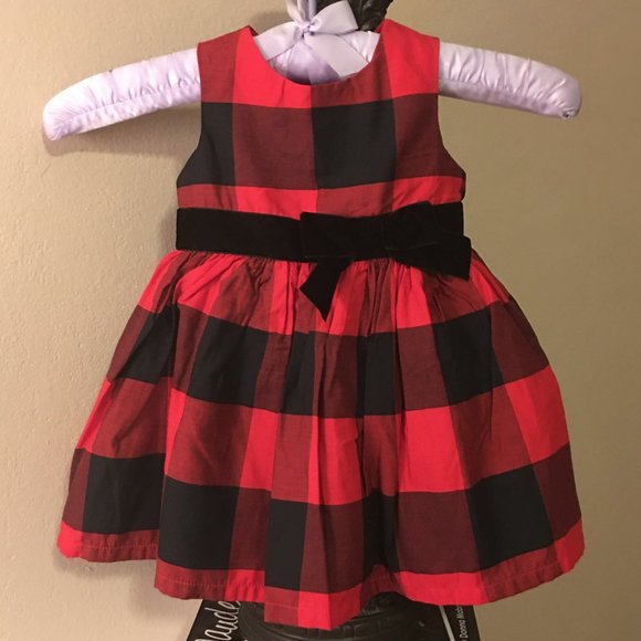 CARTER'S Baby Girls Red Buffalo Check Dress  |  6M - Picture 2 of 9